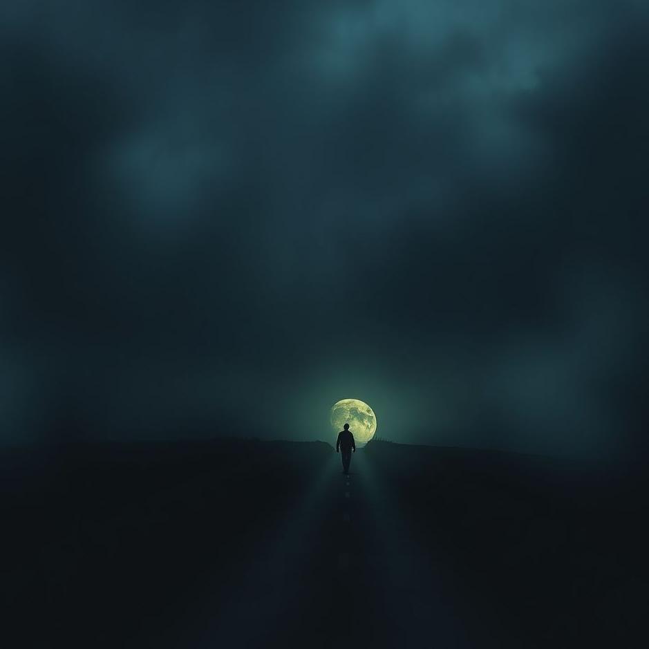 Dream : Walking on a dark narrow road in a dream