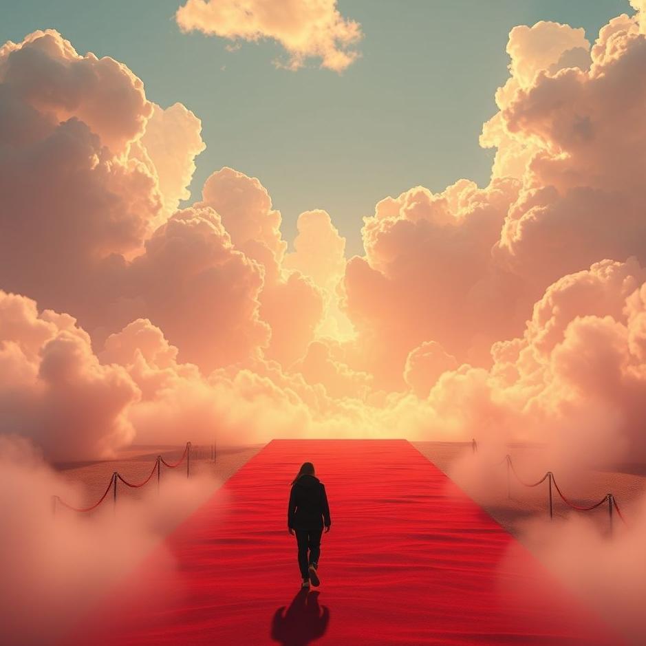 Dream : Walking on a red carpet in a dream