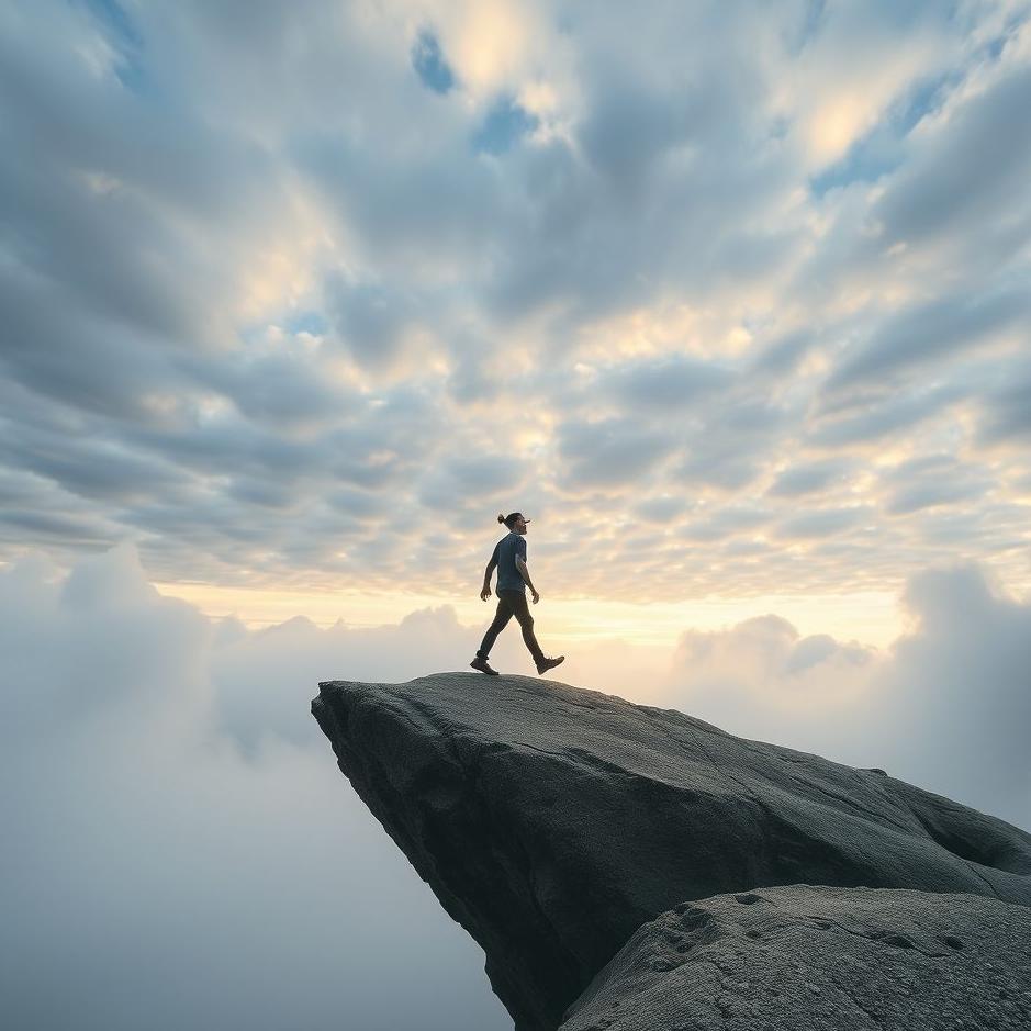Dream : Walking on a rock in a dream