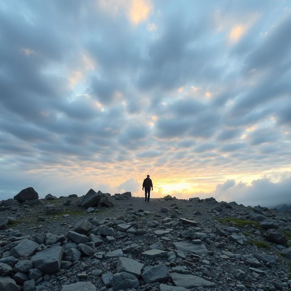 Dream : Walking on a rocky road in a dream