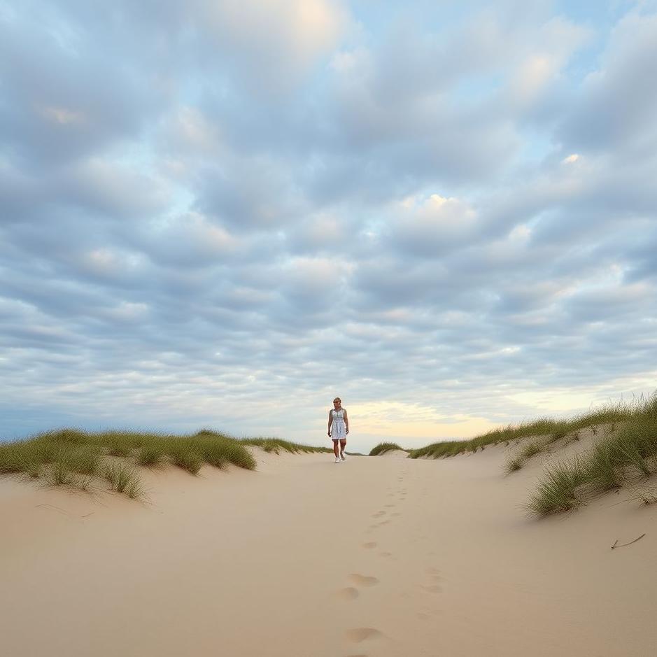 Dream : Walking on a sand road in a dream