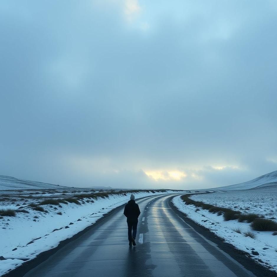 Dream : Walking on a slippery road in a dream