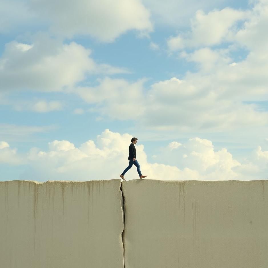 Dream : Walking on a thin wall in a dream