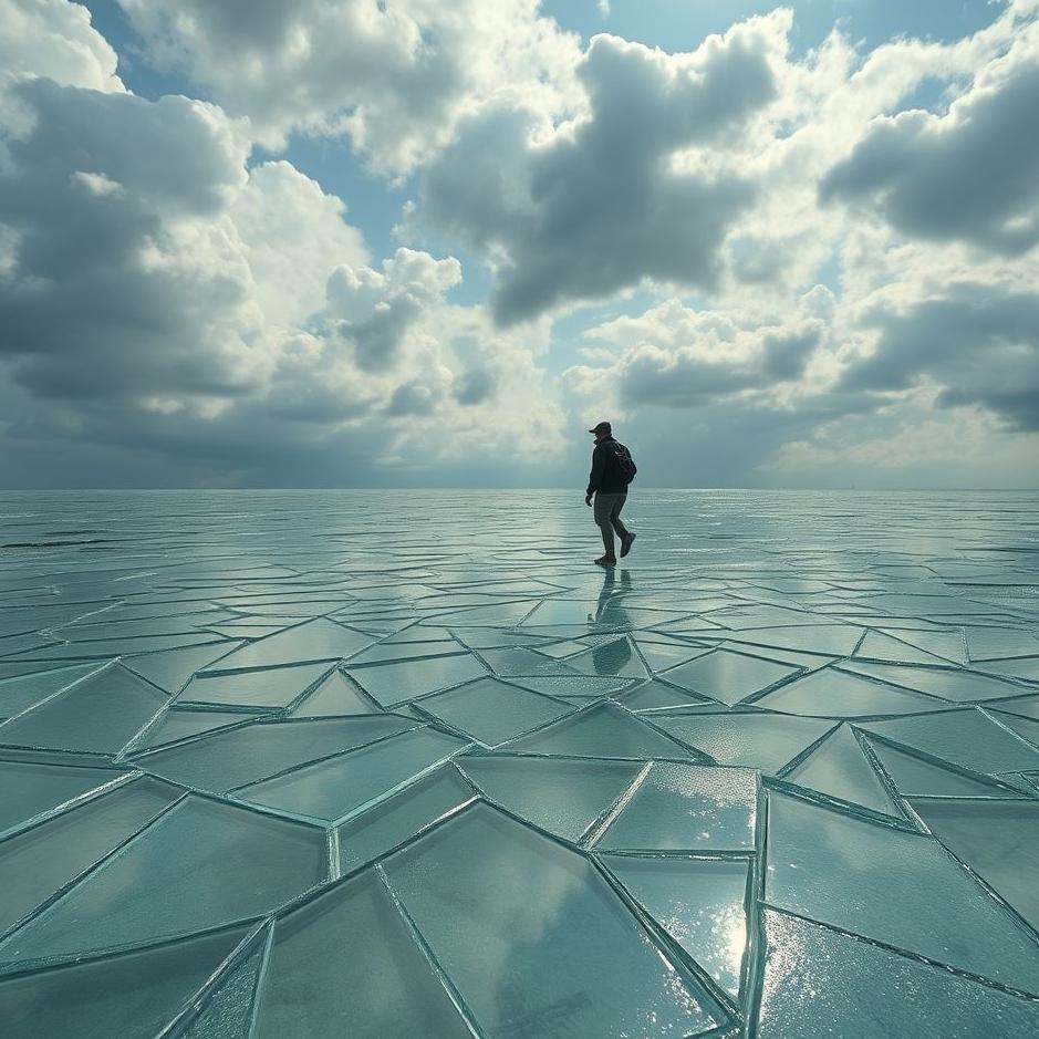 Dream : Walking on broken glass in a dream