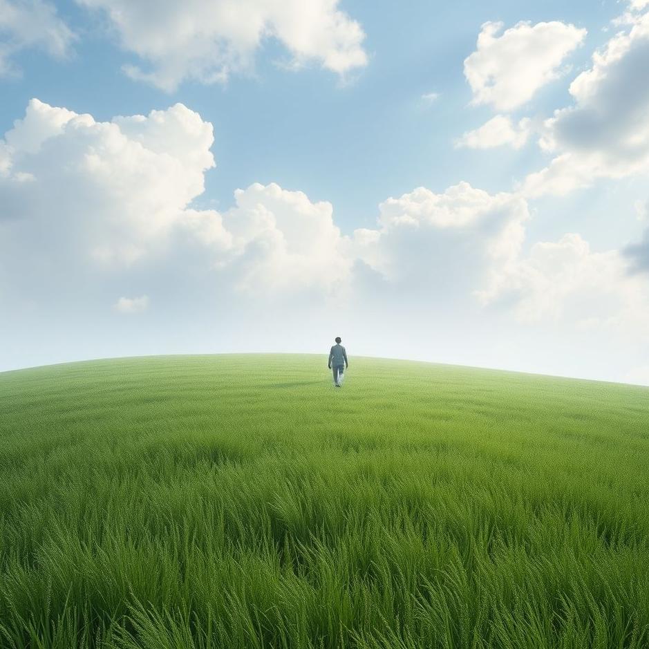 Dream : Walking on grass in a dream