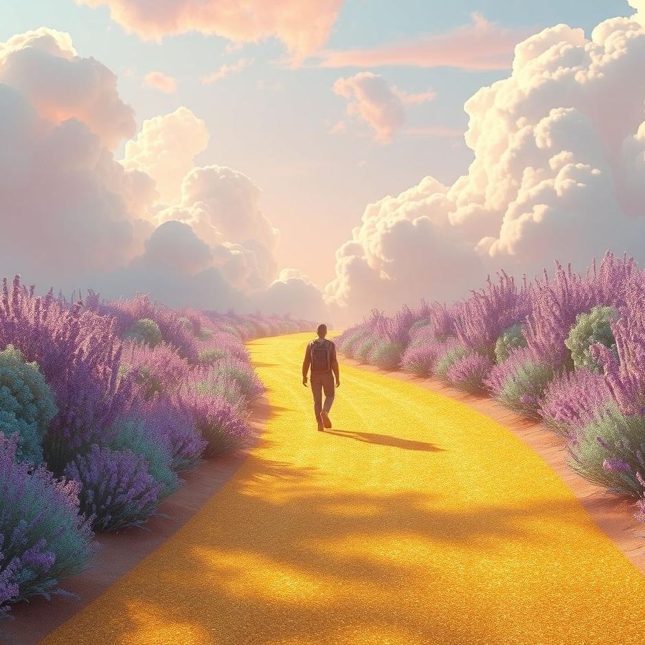 Dream Dictionary : Walking on the golden road in the dream