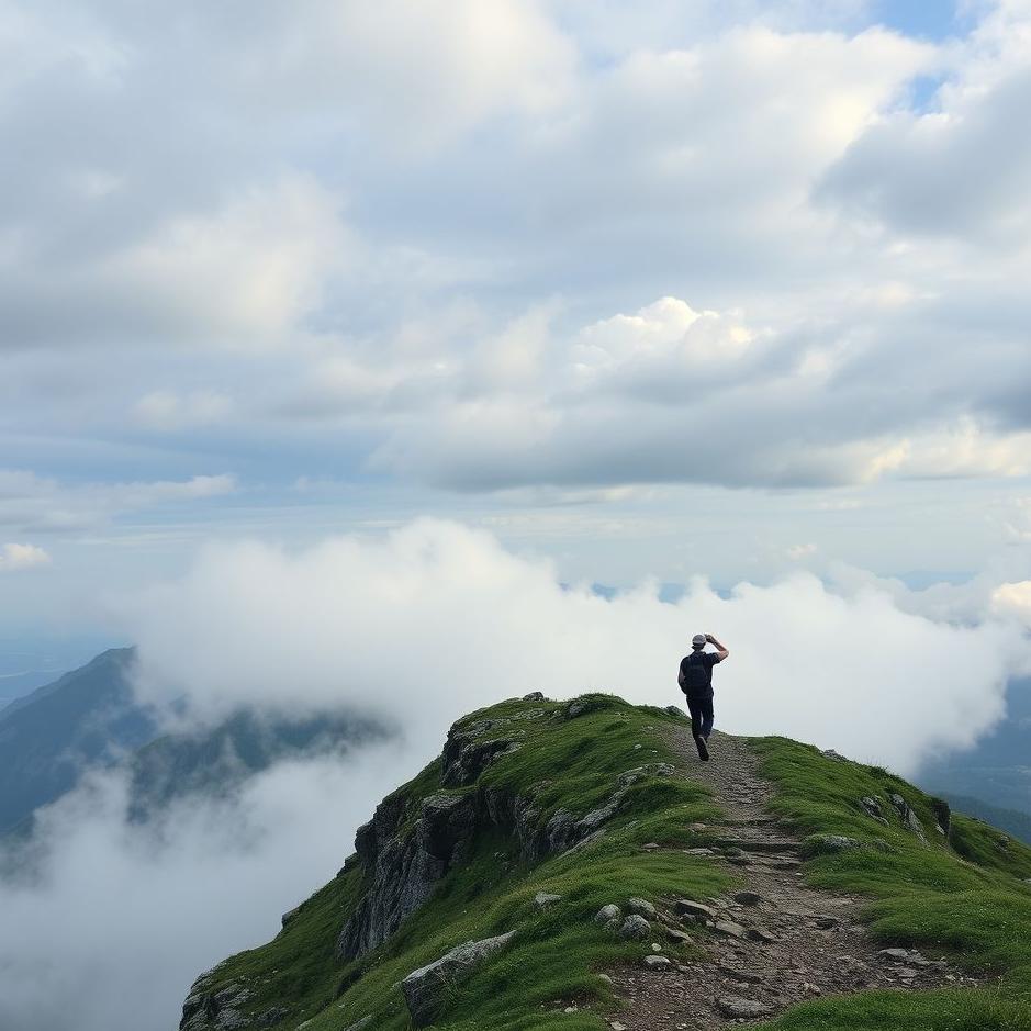 Dream : Walking on the mountain in a dream