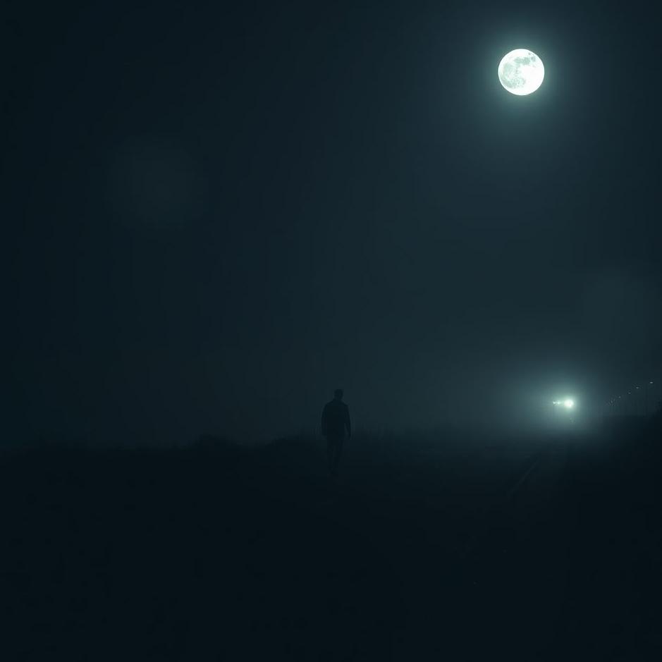 Dream : Walking on the road at night in a dream