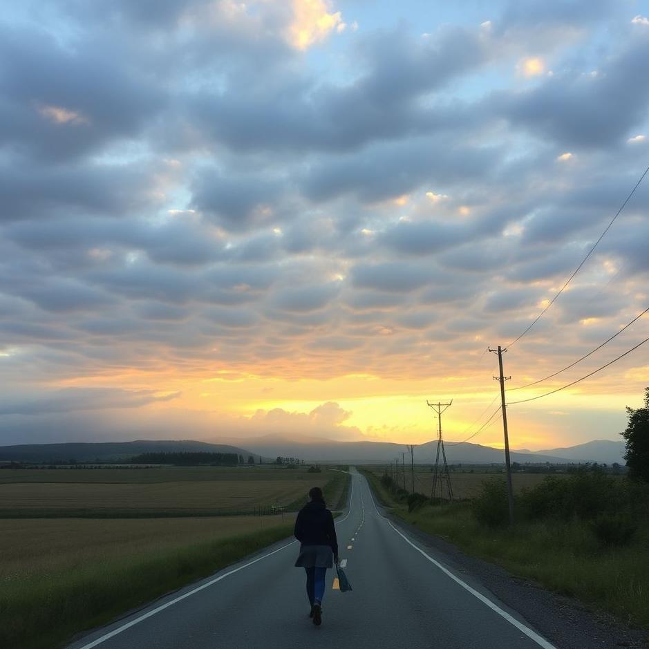 Dream : Walking on the road in a dream