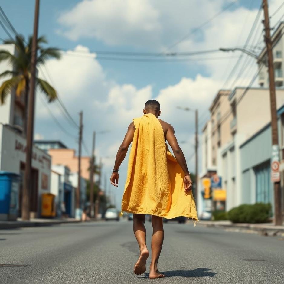 Dream : Walking on the street with a towel in your dream