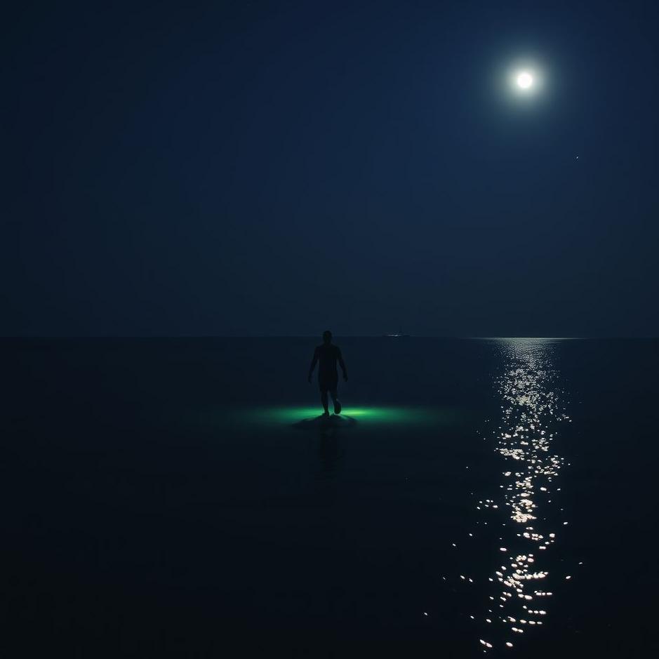 Dream : Walking on water at night in a dream