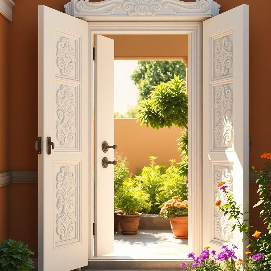 Dream : Walking through a white door 