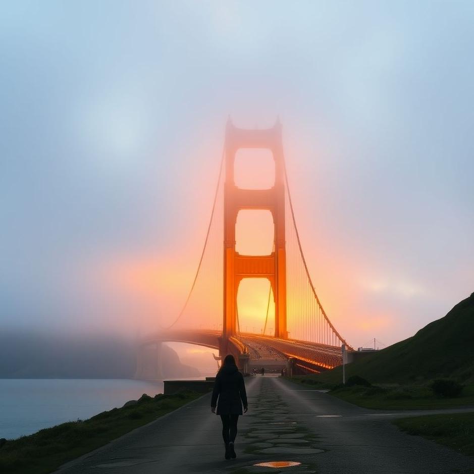 Dream : Walking through the golden gate in a dream