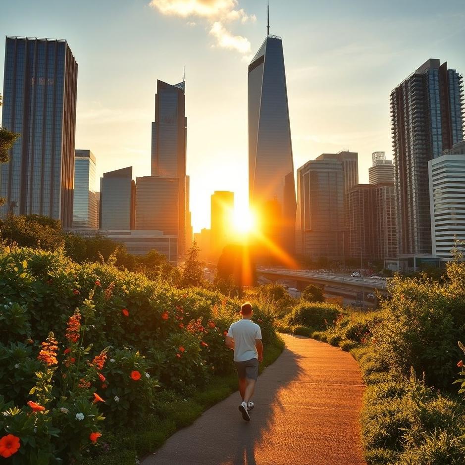 Dream : Walking to a city 