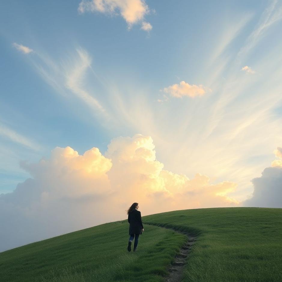 Dream : Walking to the sky in a dream