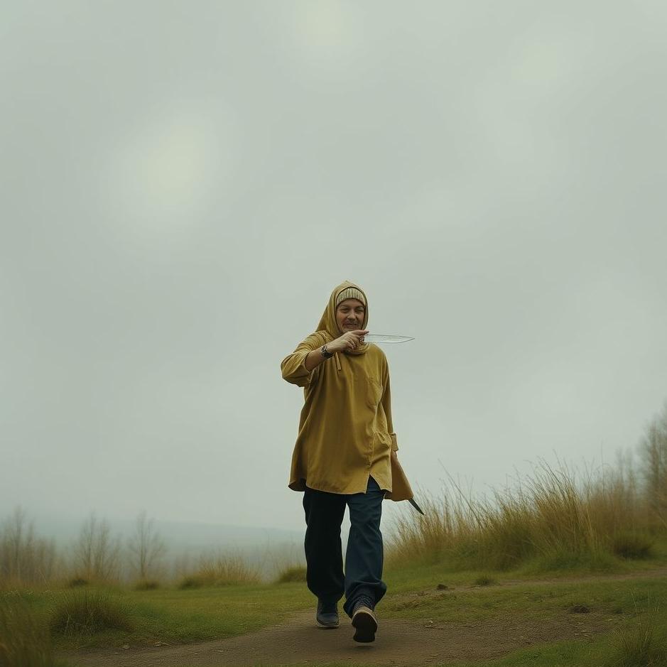 Dream : Walking with a knife 