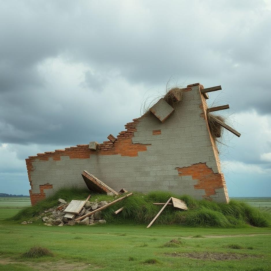 Dream : Wall collapsing from the wind in a dream