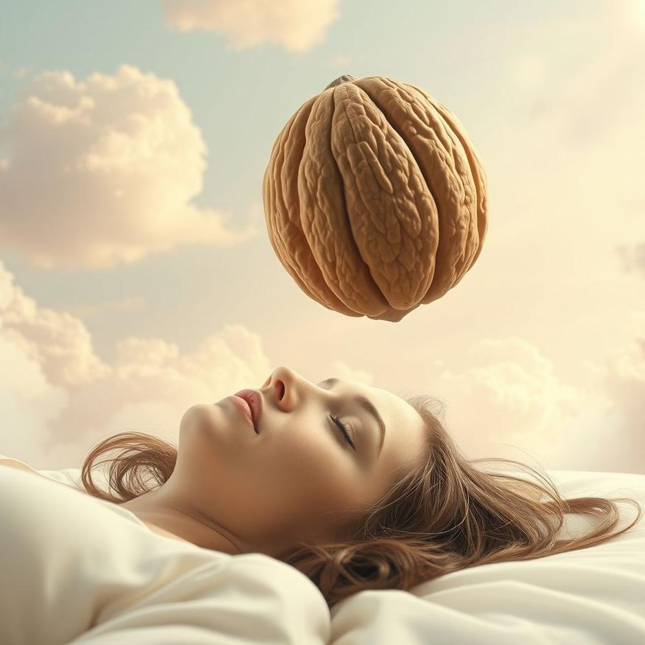 Dream : Walnut falling on your head in a dream