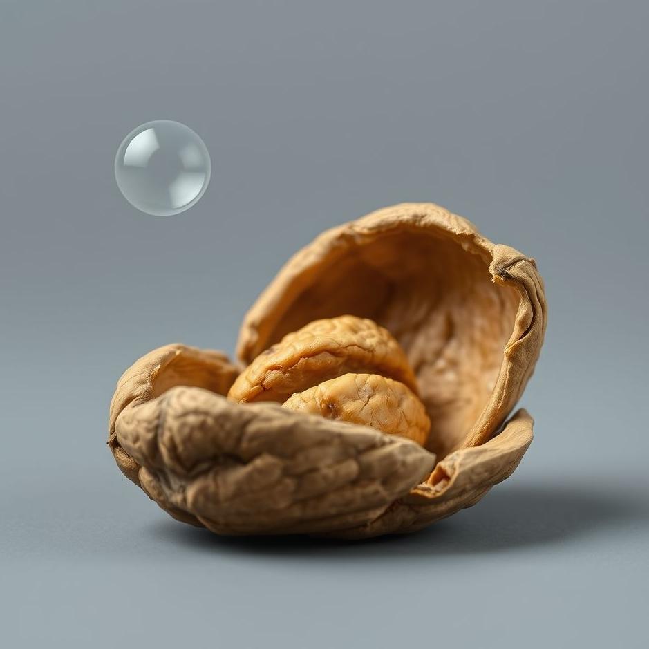 Dream : Walnut with its shell broken in a dream