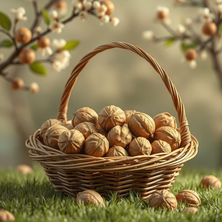 Dream : Walnuts in a basket in a dream