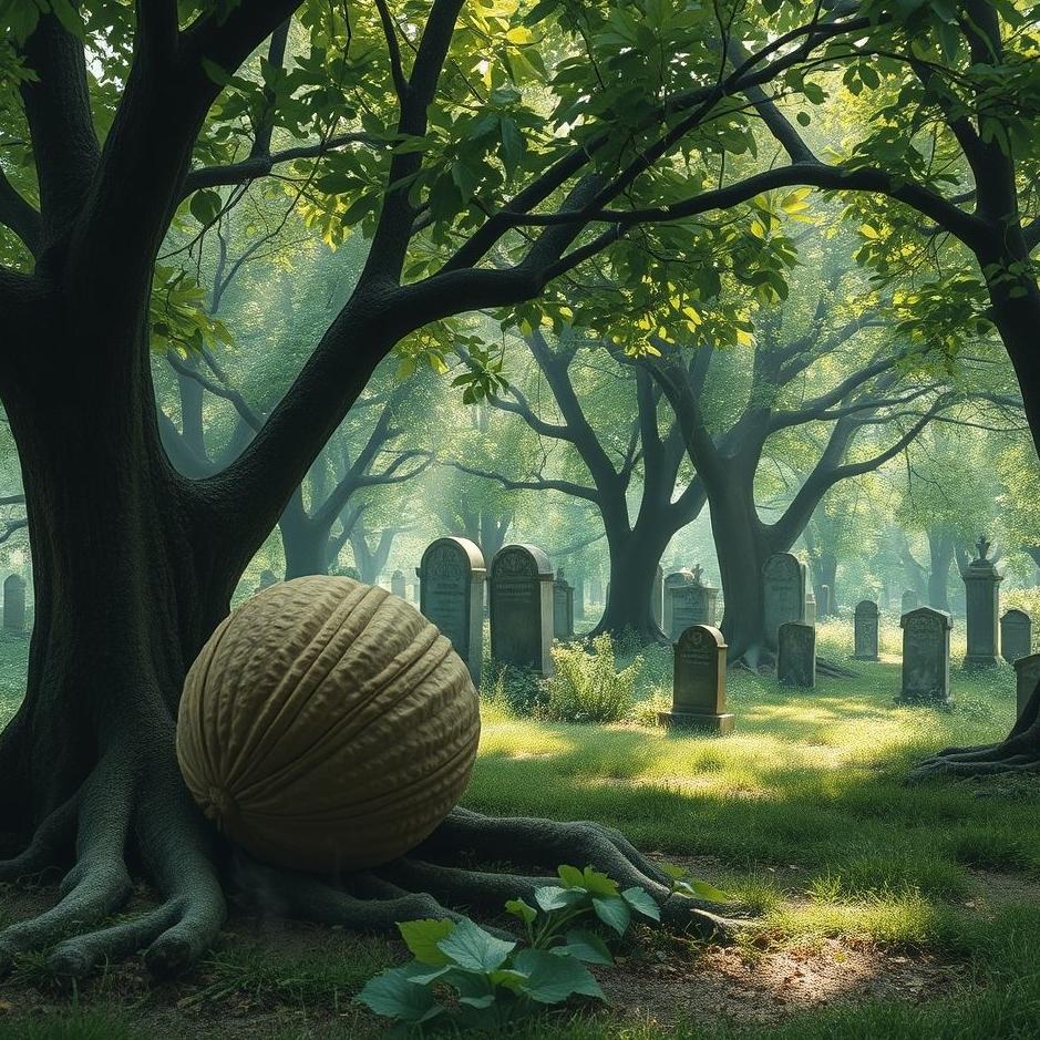 Dream : Walnuts in a cemetery in a dream