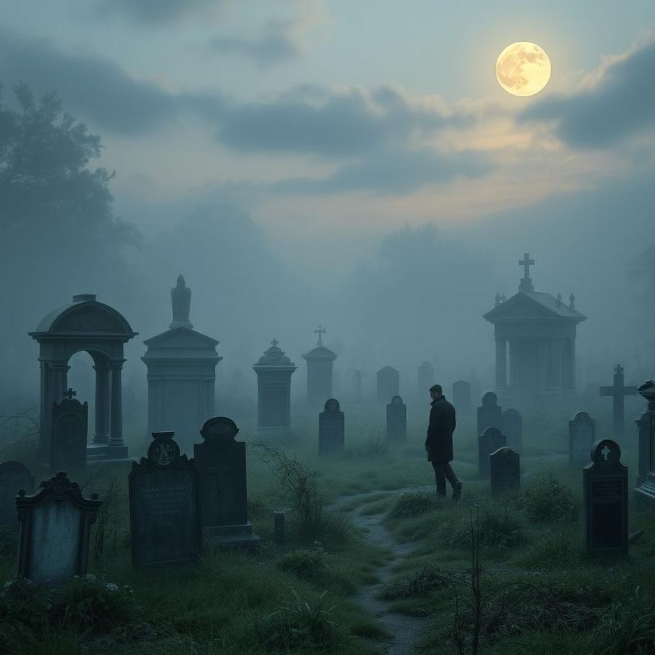 Dream : Wandering around a cemetery in a dream