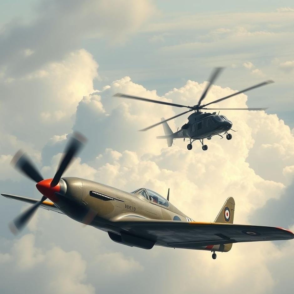 Dream : War plane and a helicopter in your dream