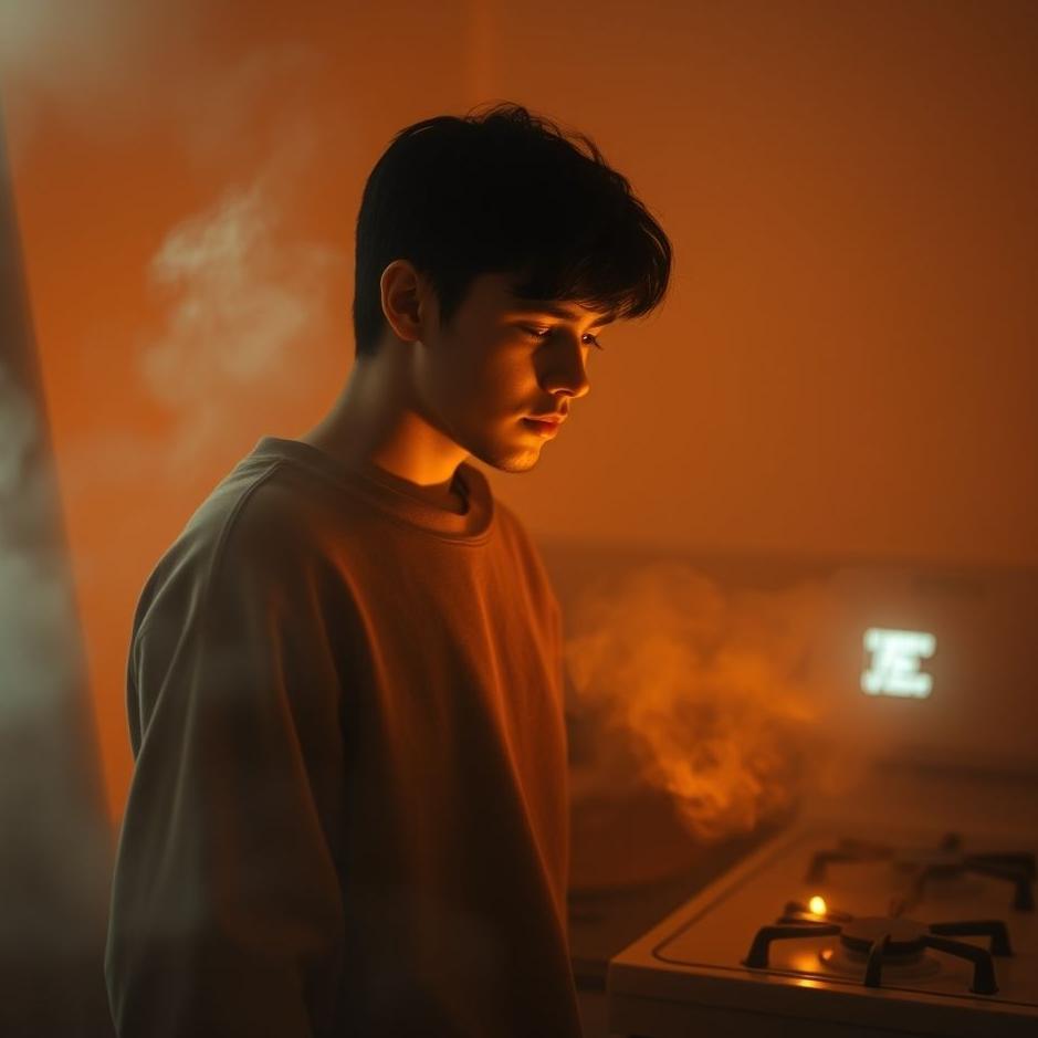 Dream : Warming up in front of the stove in a dream