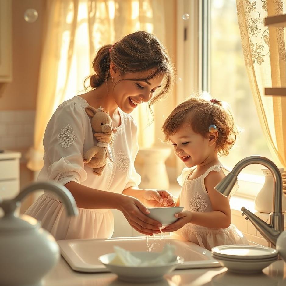 Dream : Wash the dish with mother in the dream