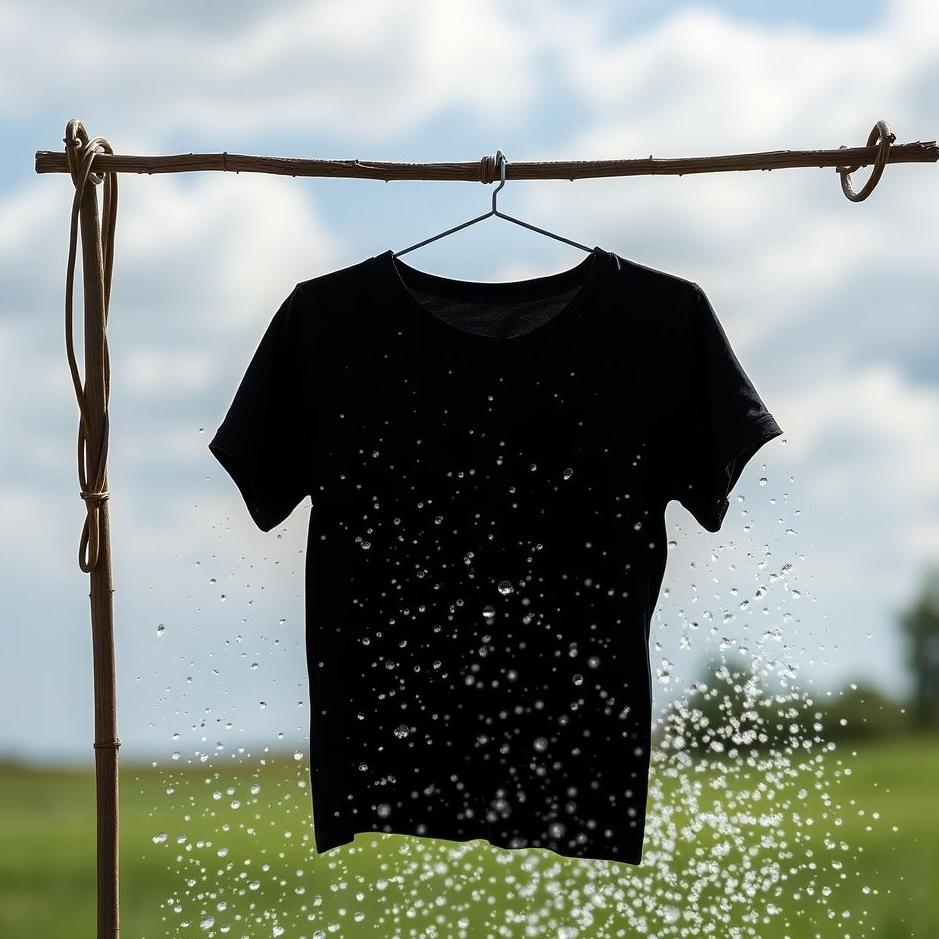 Dream : Washing a black t-shirt in a dream