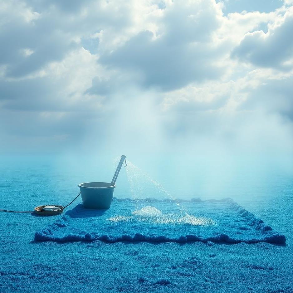 Dream : Washing a blue carpet in a dream
