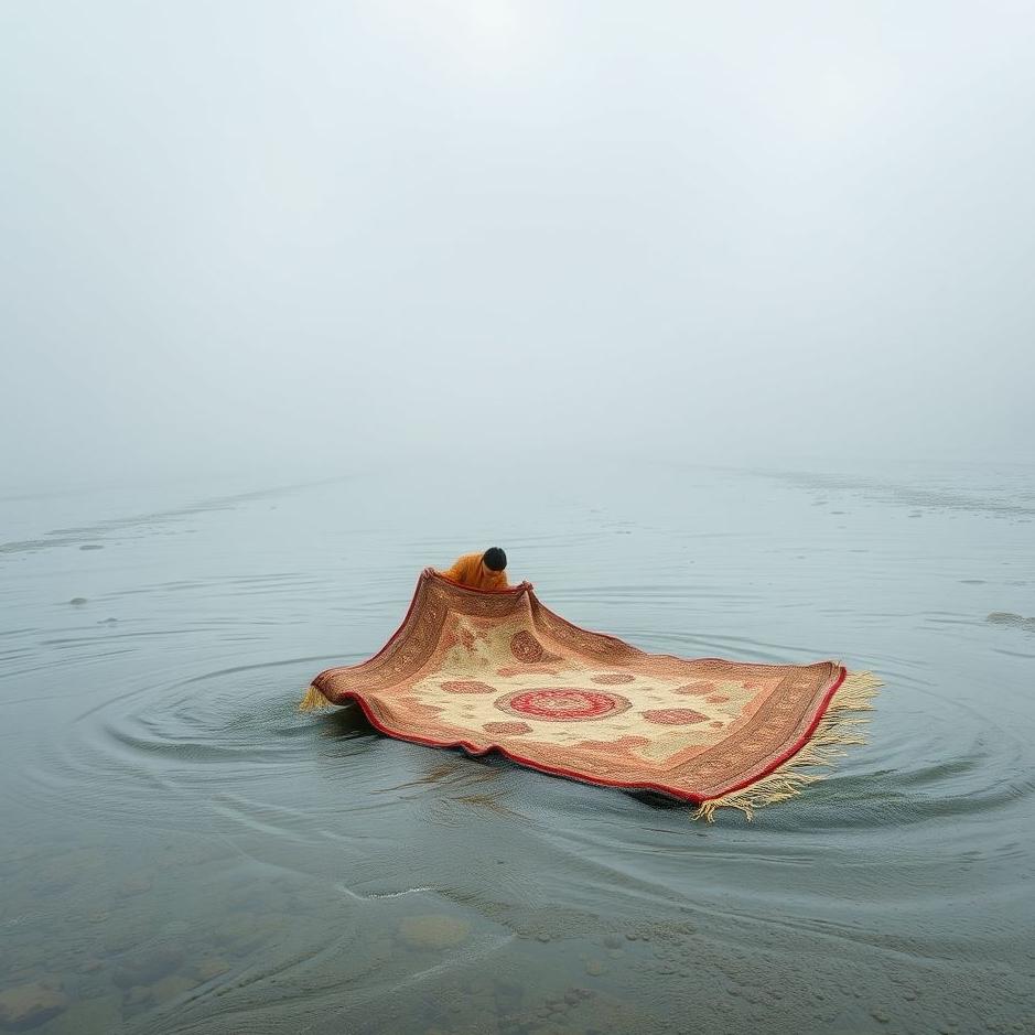 Dream : Washing a carpet in a river in a dream