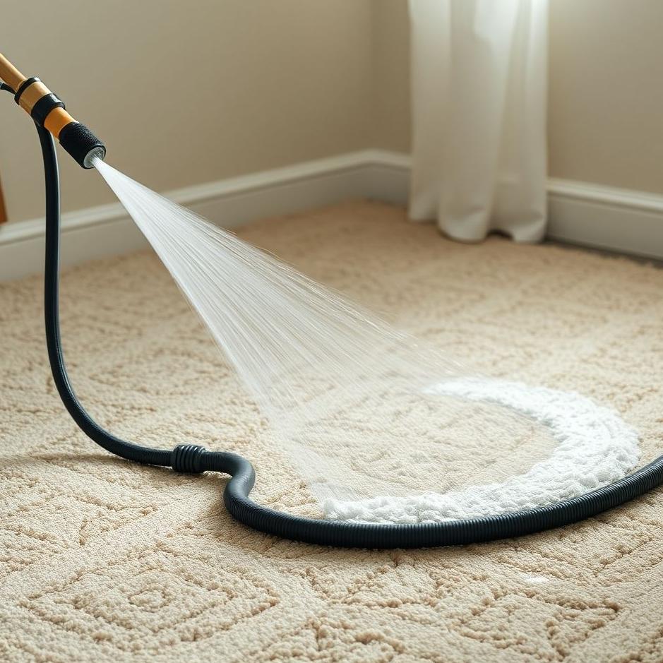 Dream : Washing a carpet with a hose in a dream