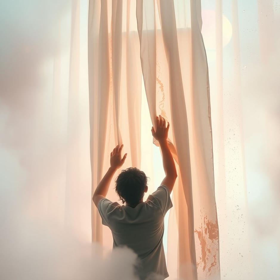 Dream : Washing a dirty curtain in a dream