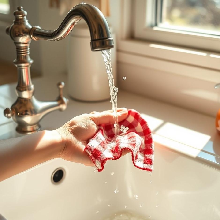 Dream : Washing a dishcloth 