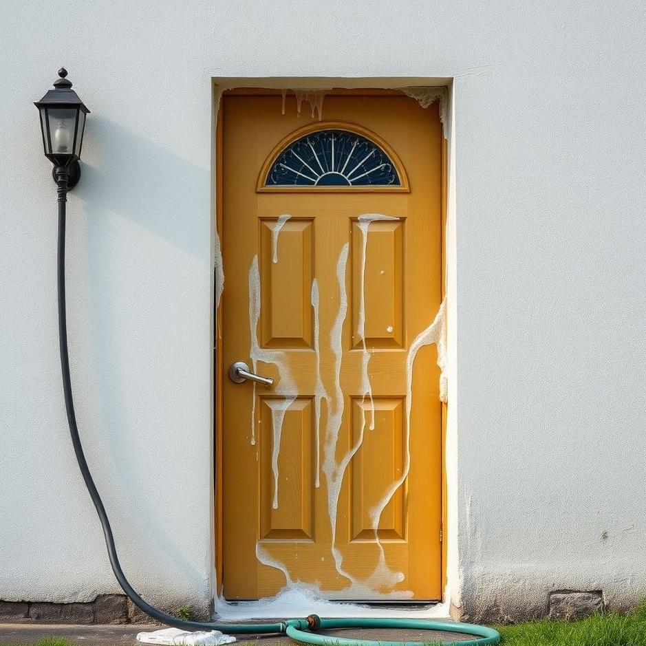 Dream : Washing a door with a hose in a dream