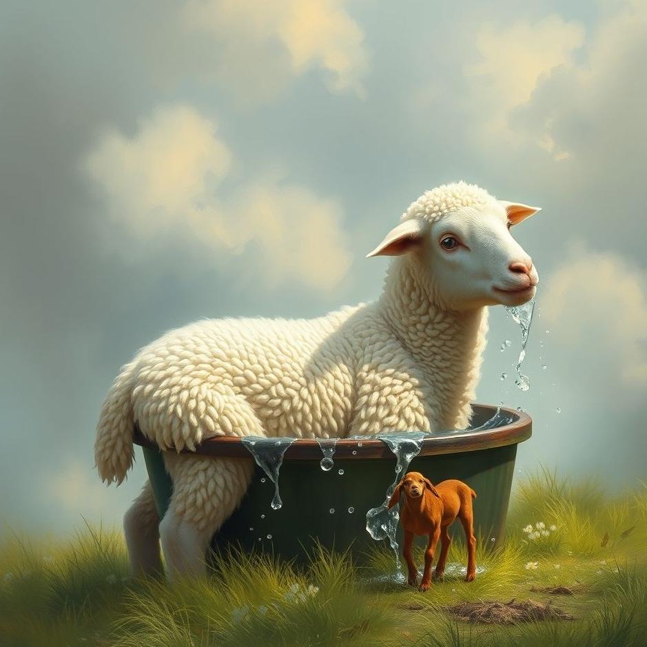 Dream : Washing a lamb in a dream