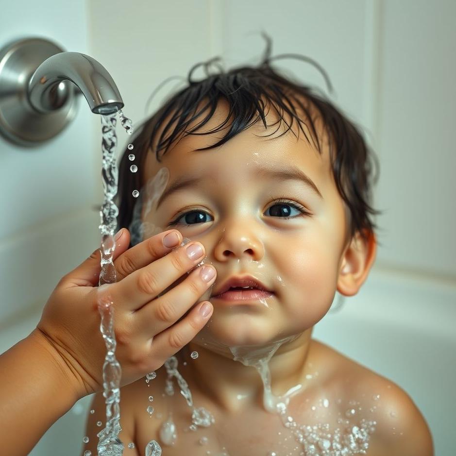 Dream : Washing a little child's face in a dream