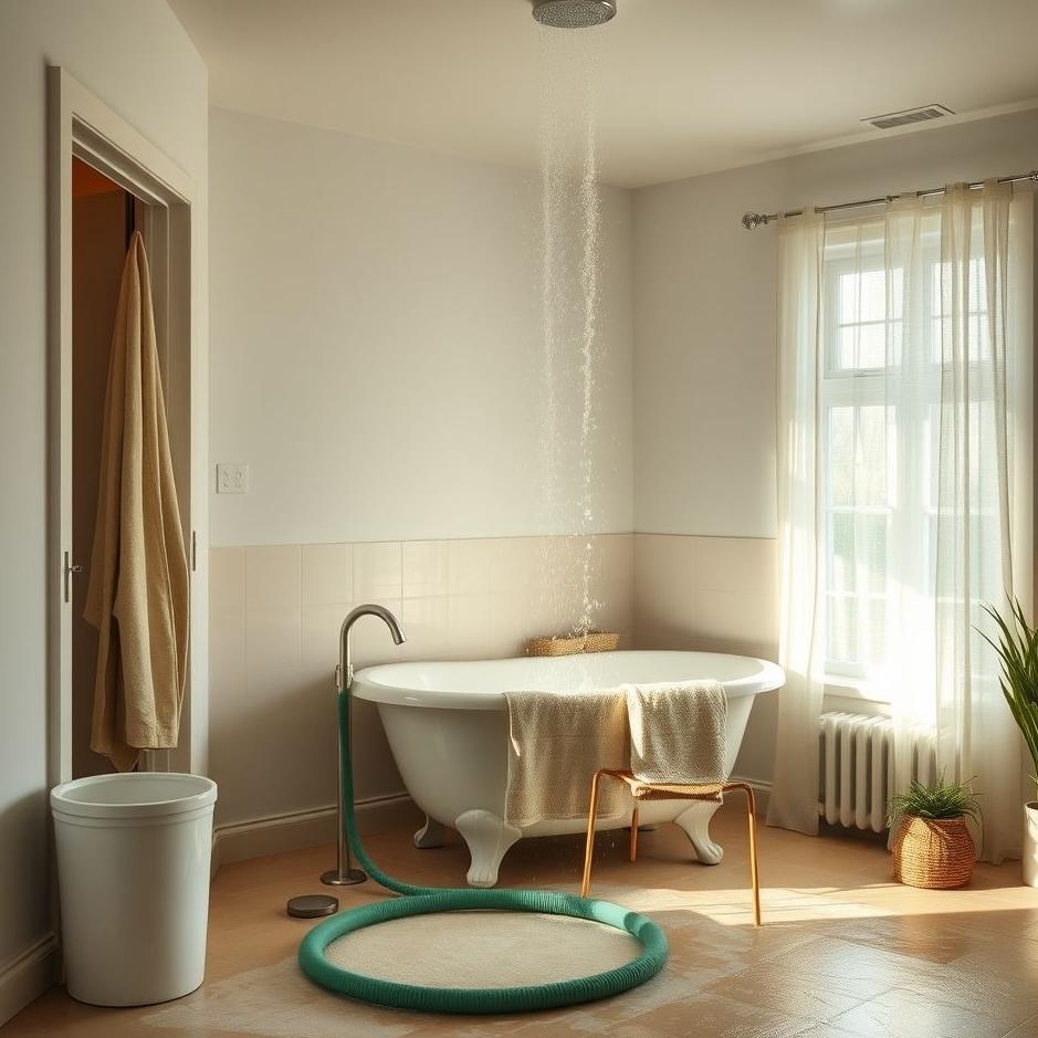 Dream : Washing a room with a hose in your dream