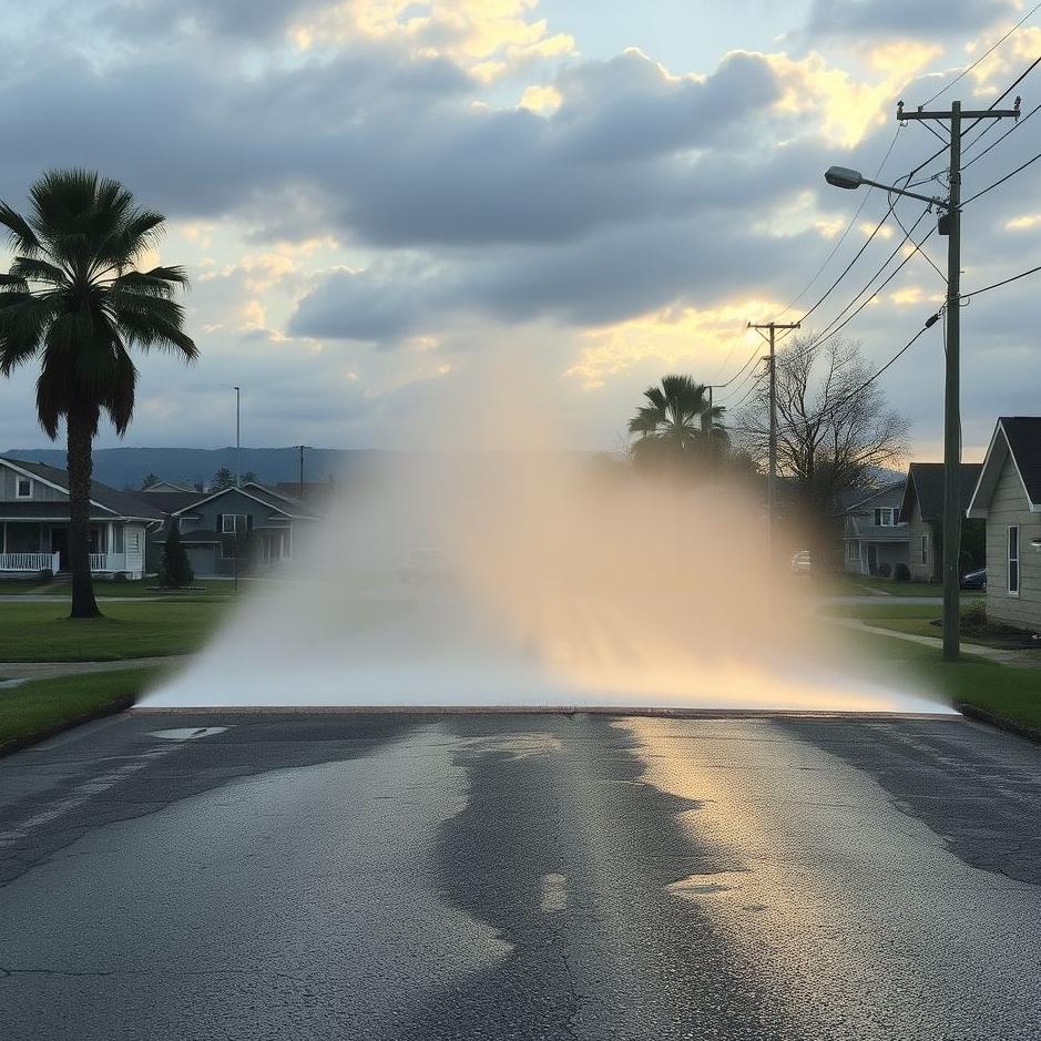 Dream : Washing asphalt road in the dream