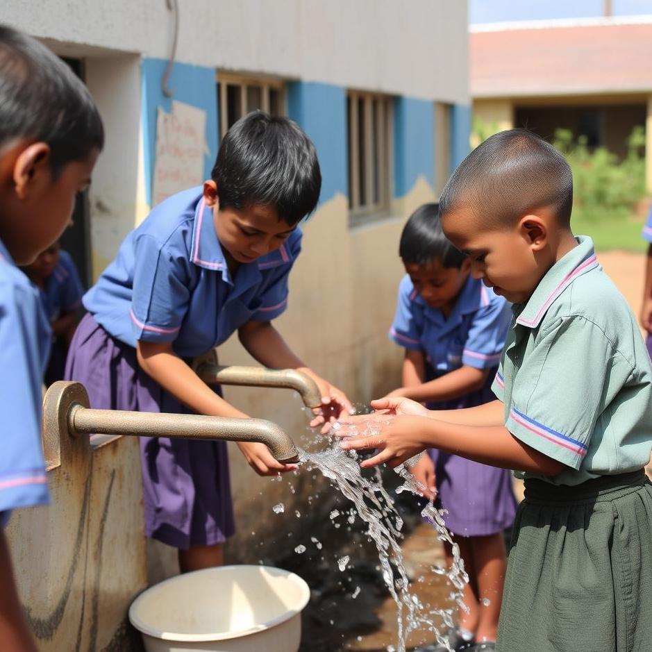 Dream : Washing at school