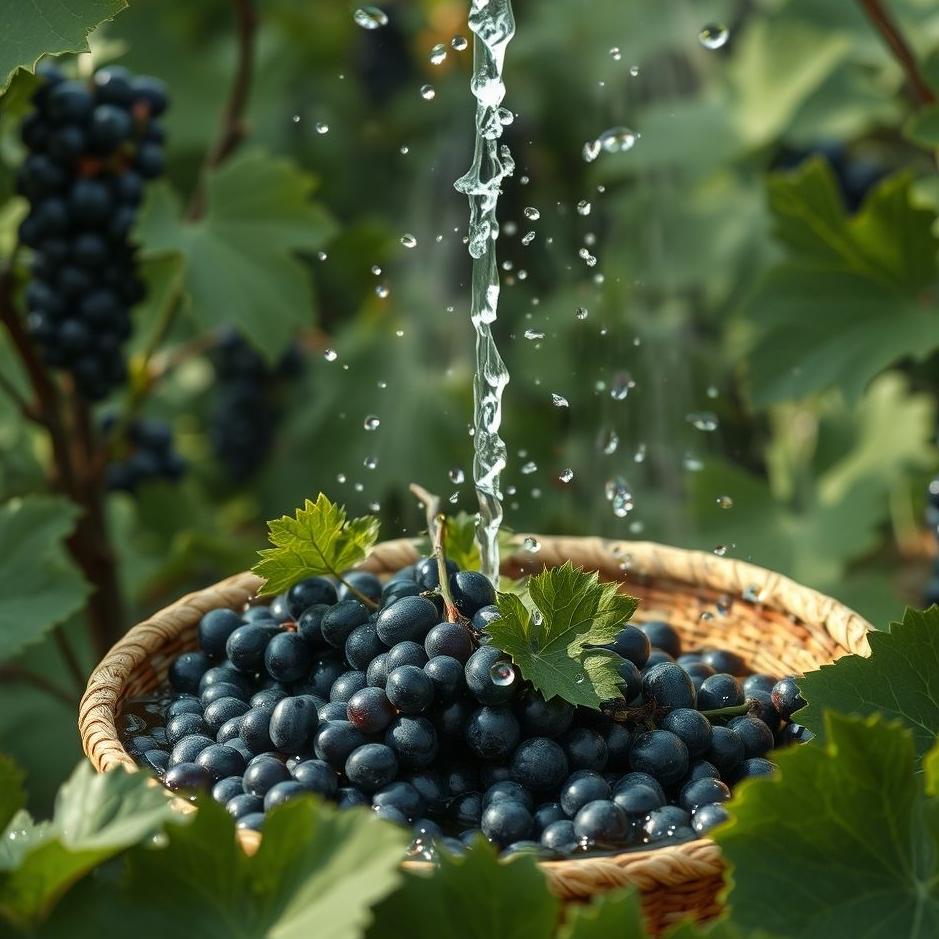 Dream : Washing black grapes in a dream