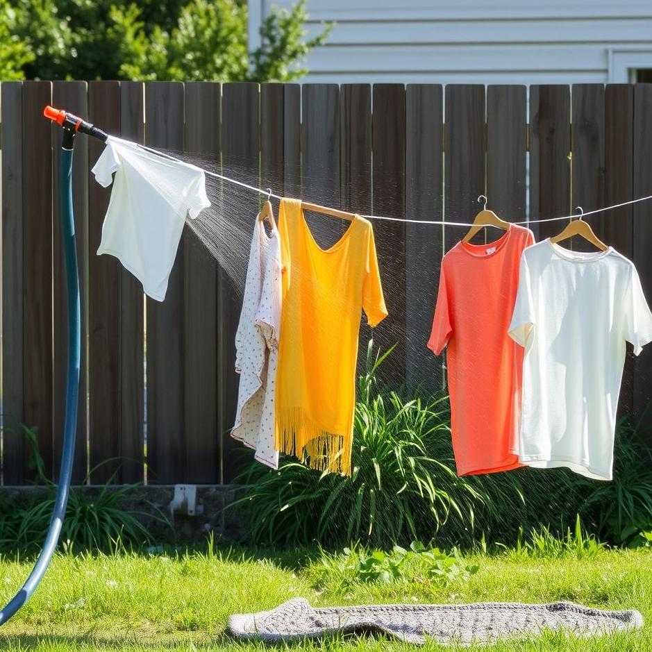 Dream : Washing clothes with a hose