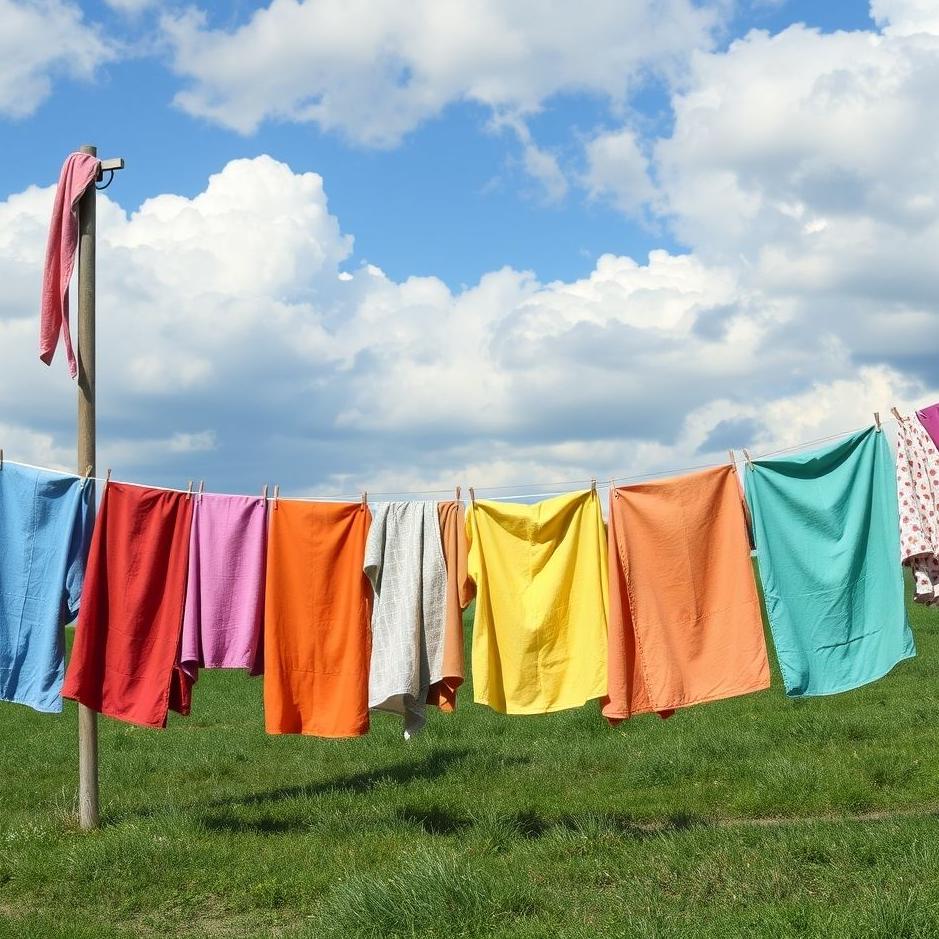 Dream : Washing colorful laundry in a dream