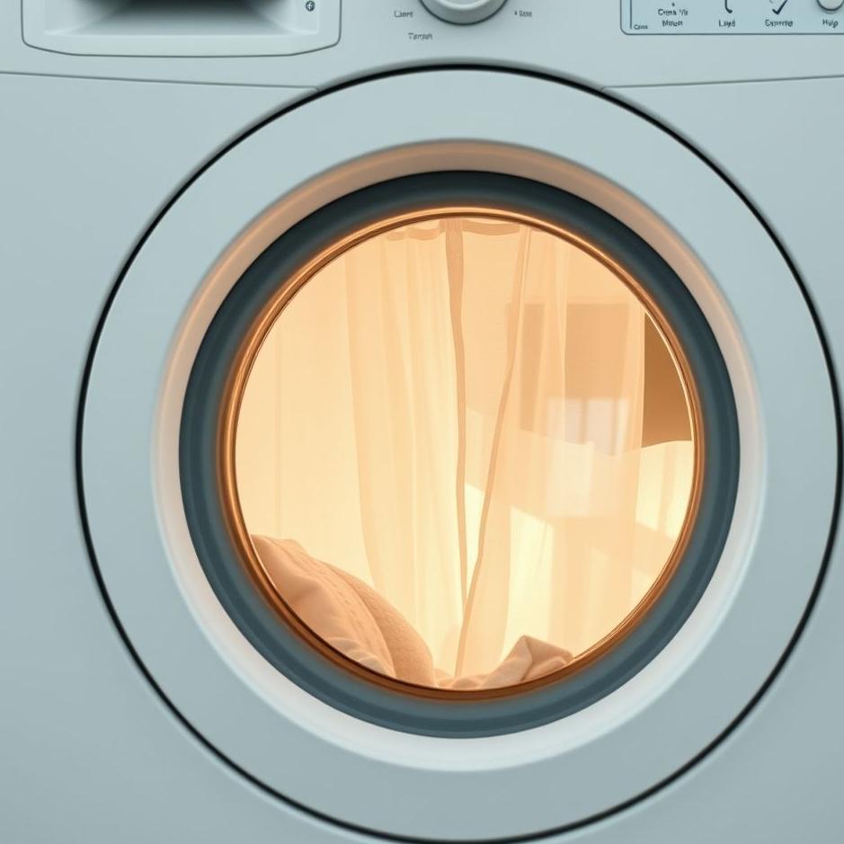 Dream : Washing curtains in a machine in a dream