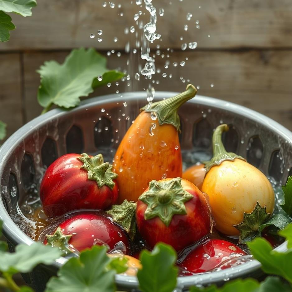 Dream : Washing eggplants in a dream