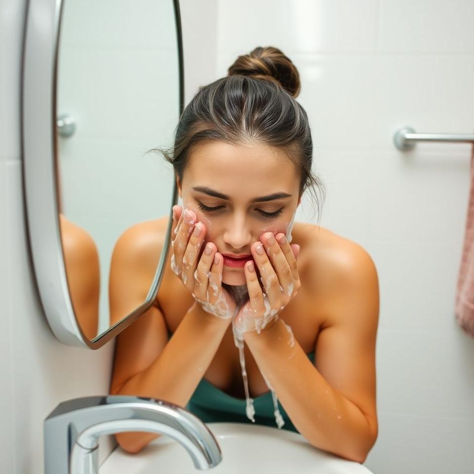 Dream : Washing face in bathroom