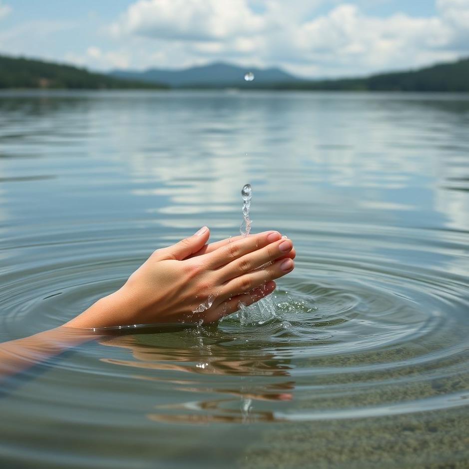 Dream : Washing hands in a lake in a dream