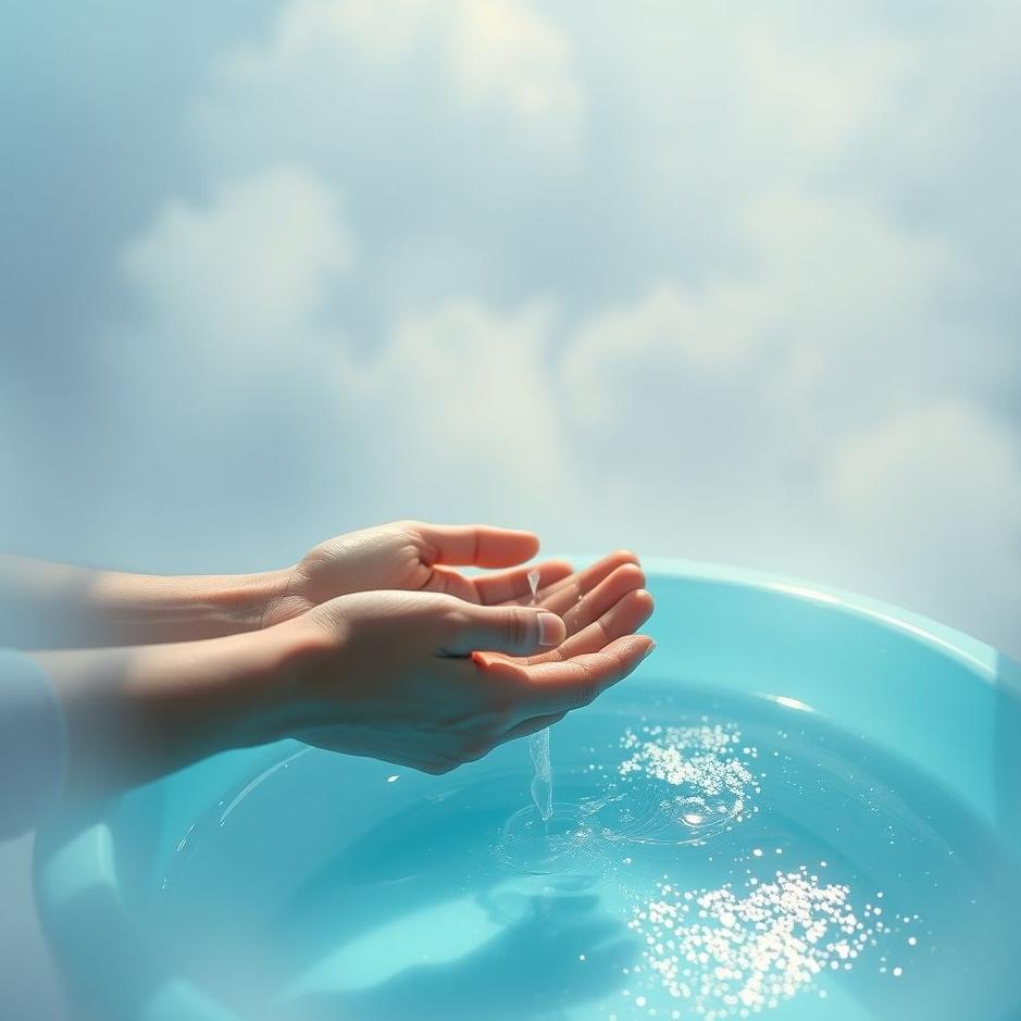Dream : Washing in a blue basin in a dream
