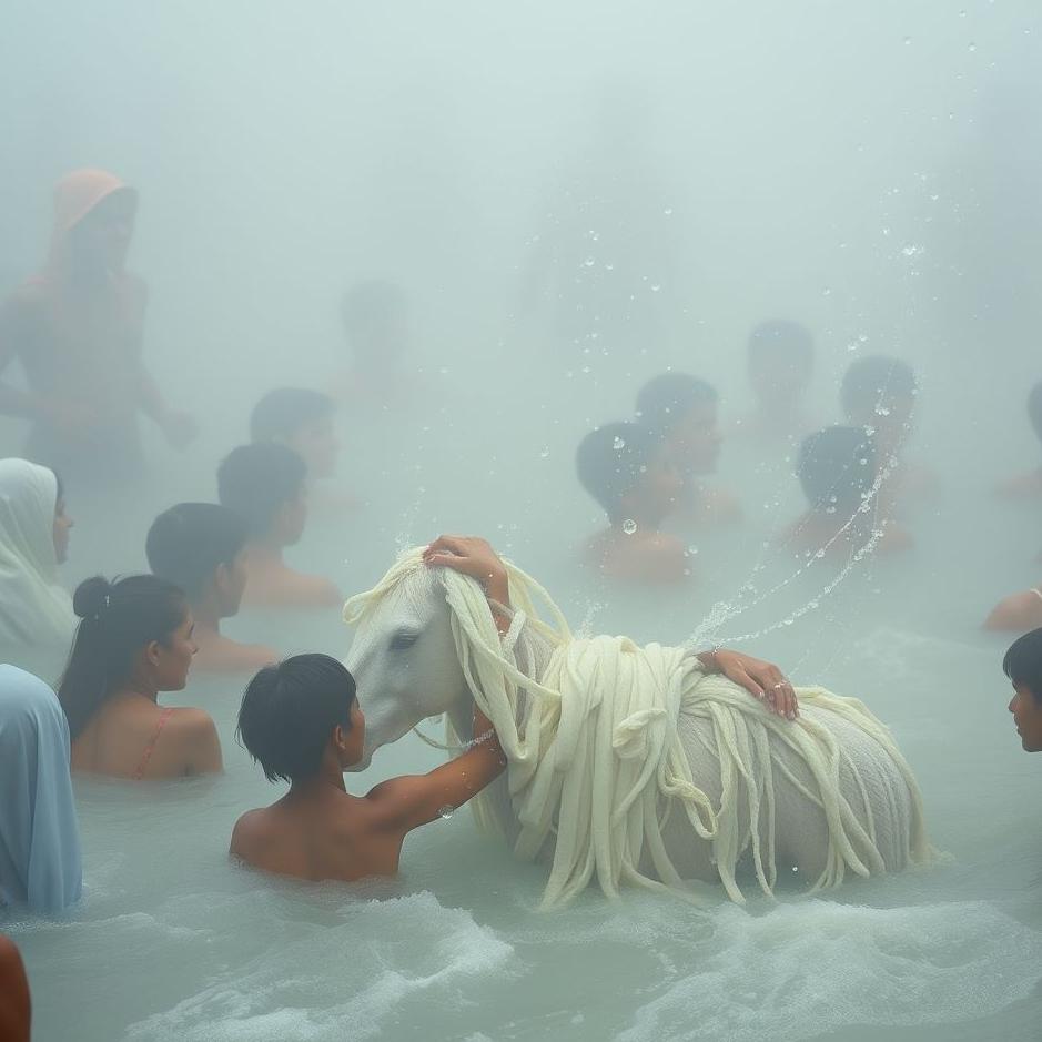 Dream : Washing in a crowd in a dream